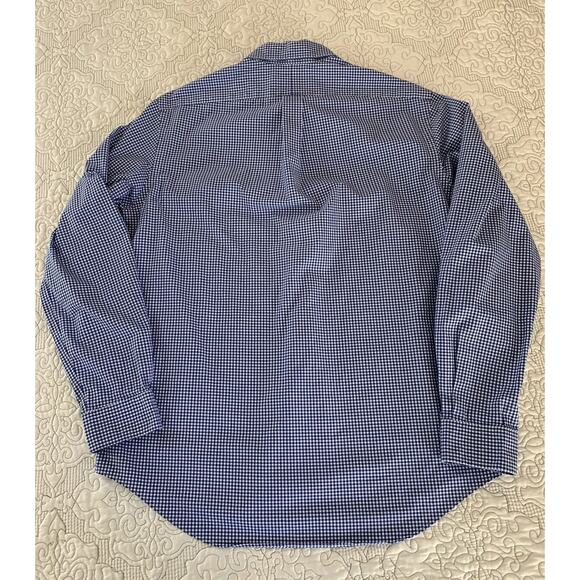 POLO RALPH LAUREN Men’s Long Sleeve Button Up Shirt Size Large Blue White Check - Picture 7 of 16